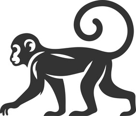 Silhouette of a monkey animal