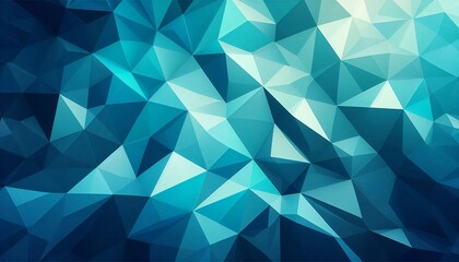 Obraz premium Abstract Blue Pyramid 3D Geometric Illustration