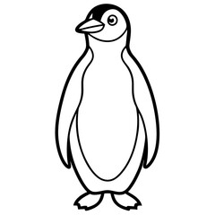Minimalist Penguin One Line Vector Art