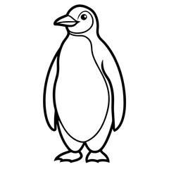 Minimalist Penguin One Line Vector Art