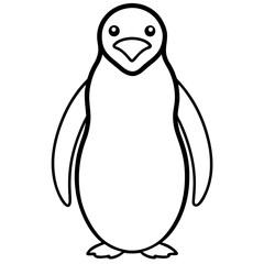 Minimalist Penguin One Line Vector Art
