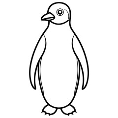 Minimalist Penguin One Line Vector Art