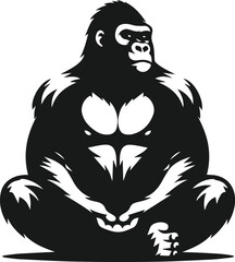 Gorilla animal vector