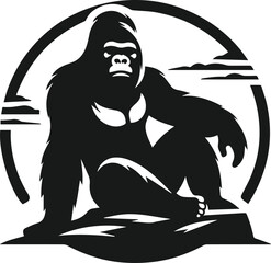 Fototapeta premium Gorilla animal vector