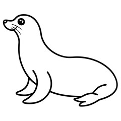 Minimalist Seal Vector Illustration