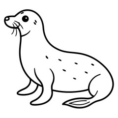 Minimalist Seal Vector Illustration