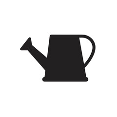 Obraz premium Silhouette of a watering can in a minimalist style on a white background for floristry concept