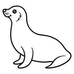 Minimalist Seal Vector Illustration