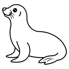 Minimalist Seal Vector Illustration