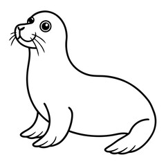 Minimalist Seal Vector Illustration