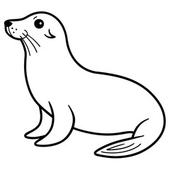 Minimalist Seal Vector Illustration