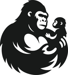 Gorilla animal vector