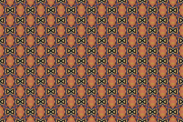 Obraz premium Seamless Digital Perspective Geometric Shape Interior Symmetric Decoration Art Texture Design Graphic Fabric Textile Endless Tile Wallpaper Cloth Background Template Luxury Fashion Visual Pattern.