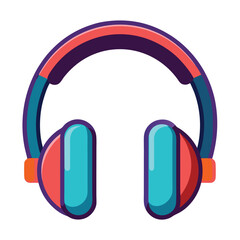 Headphone illustration vactor with white background