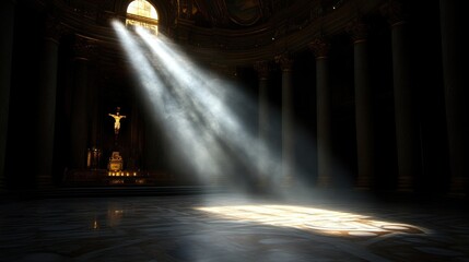 Obraz premium Divine light illuminating a sacred space