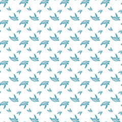 Ocean Blues Seamless Vector Pattern Design