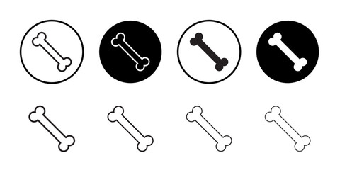 Dog bone icon vector logo set collection for web app ui