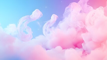 Fototapeta premium A pink background with a white cloud of smoke