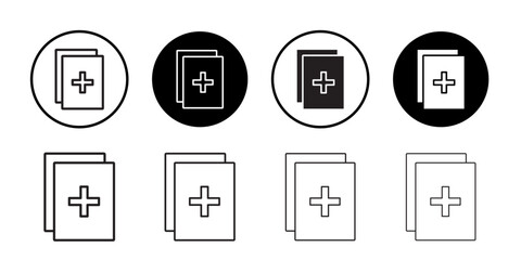 medical clipboard form icon vector logo set collection for web app ui