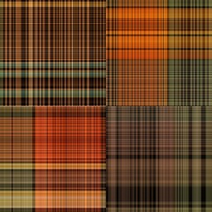 Warm fall gingham tartan check seamless pattern. Woven classic variegated ombre check texture with fabric effect. Repeatable tile for fashion and home decor soft furnishing design. 