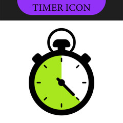Timer and stopwatch vector icons set. Countdown timer vector icons. Time management. Deadline, punctuality and time management and optimization Countdown 5, 10, 20, 30, 60 minutes. Vector illustration