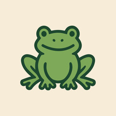 Happy Frog SVG – Minimalist Smiling Frog Vector for Cricut, Stickers, and Printable Art