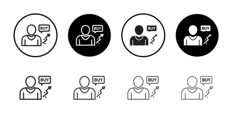 Stock buy icon vector logo set collection for web app ui