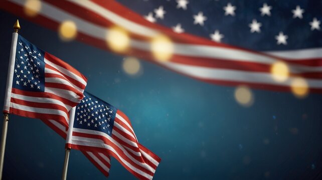 Patriotic fervor: American flags with a festive touch for national holidays