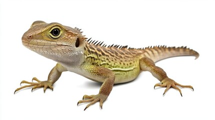 Naklejka premium lizard on white background