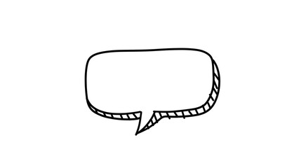 Naklejka premium sketched style speech bubble on transparent background