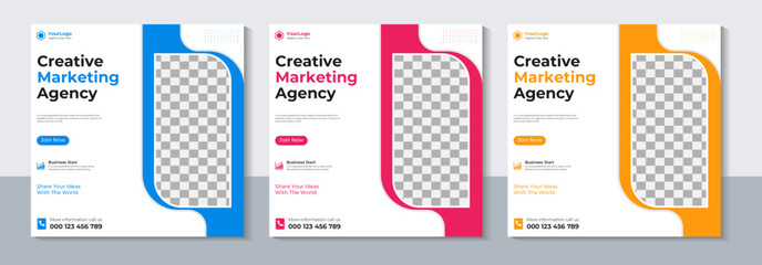 Business Social Media Banner Template, Marketing, Web Banner, Sale, Vector Illustration