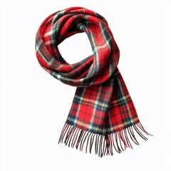 red scarf isolated on white