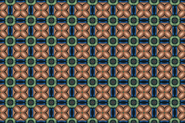 Obraz premium Seamless Tile Geometric Wallpaper Shape Symmetric Art Perspective Template Textile Graphic Fabric Visual Luxury Texture Endless Design Interior Digital Background Cloth Decoration Fashion Pattern.