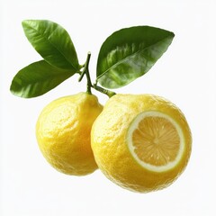 lemon with leaves