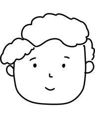 A face of men drawing png