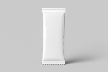 Blank white snack bar packaging mockup for product branding or design presentation.