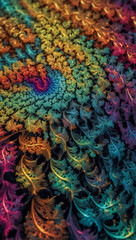 Colorful seamless fractal patterns.