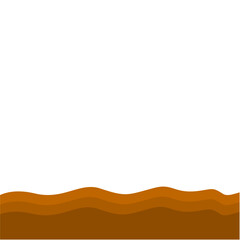 Obraz premium Flat Style Brown Soil Layer