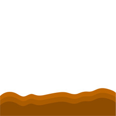 Flat Style Brown Soil Layer