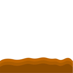 Flat Style Brown Soil Layer
