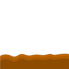 Flat Style Brown Soil Layer