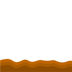 Obraz premium Flat Style Brown Soil Layer
