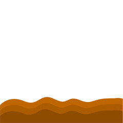 Flat Style Brown Soil Layer