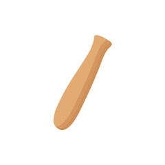 Wooden pestle. Kitchen tool vector illustration.
