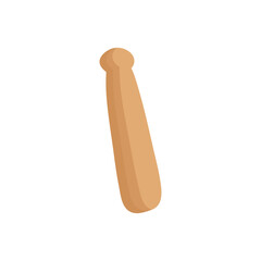 Wooden pestle. Kitchen tool vector illustration.