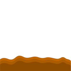 Flat Style Brown Soil Layer
