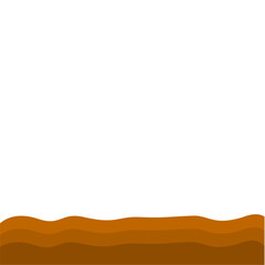 Flat Style Brown Soil Layer