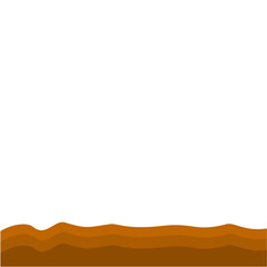 Obraz premium Flat Style Brown Soil Layer