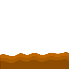 Flat Style Brown Soil Layer