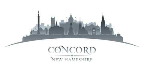 Obraz premium Concord New Hampshire city skyline silhouette